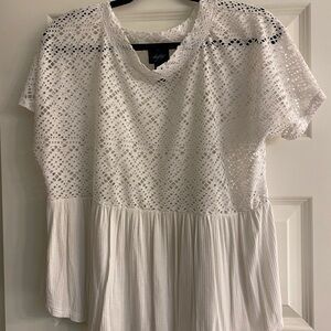 White Eyelet Lace Top